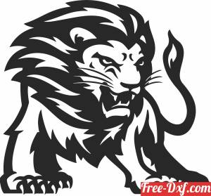 download angry lion clipart free ready for cut
