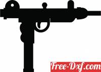 download Rifle pistol Silhouette free ready for cut