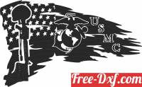 download us Marine Corps logo flag free ready for cut