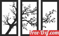 download Tree panels wall decor art free ready for cut