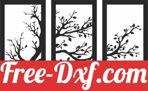 Tree panels wall decor art