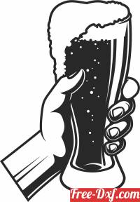 download hand holding beer glass clipart free ready for cut