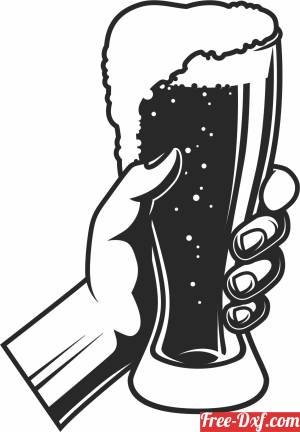 download hand holding beer glass clipart free ready for cut