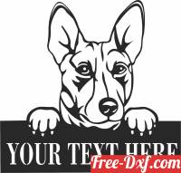 download Basenji dog custom name sign free ready for cut