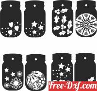 download christmas jar pack free ready for cut
