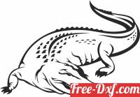 download Crocodile clipart free ready for cut