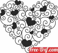 download heart art clipart free ready for cut