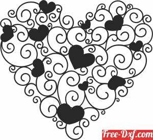 download heart art clipart free ready for cut