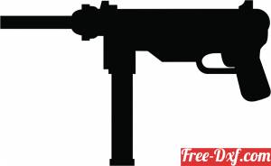 download Rifle pistol Silhouette free ready for cut