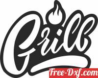 download grill wall sign free ready for cut