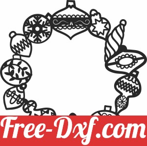 Christmas wreath ornament