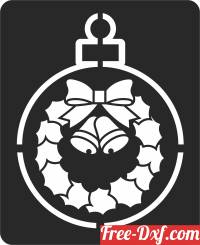 download christmas ornament free ready for cut