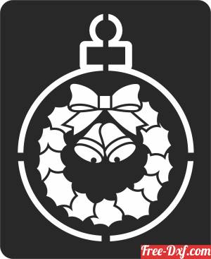 download christmas ornament free ready for cut