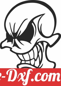 drawings of cartoon skulls