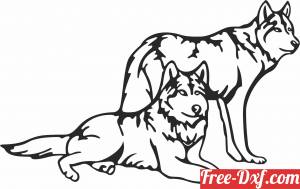 download wolves cliparts free ready for cut