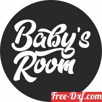 download babys room wall sign free ready for cut