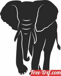 download Elephant Silhouette Vector Illustration free ready for cut