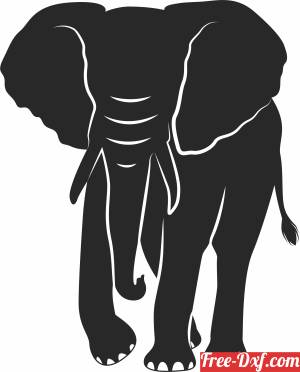 download Elephant Silhouette Vector Illustration free ready for cut