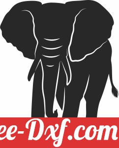Elephant Silhouette Vector Illustration