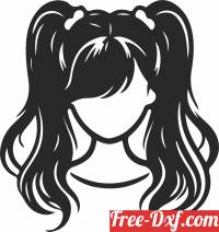 download girl hair style free ready for cut