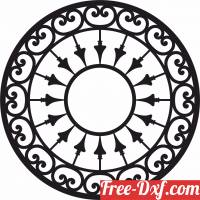 download Mandala pattern with arrow wall decor free ready for cut