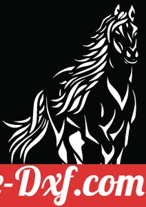 Horse pattern wall screnn decorative door