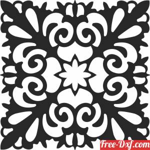 download floral mandala Pattern decor free ready for cut