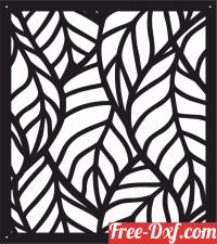download decorative panel leaves screen pattern art free ready for cut