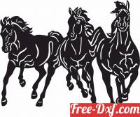 download Horse Runing scene clipart free ready for cut