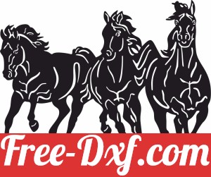 Horse Runing scene clipart