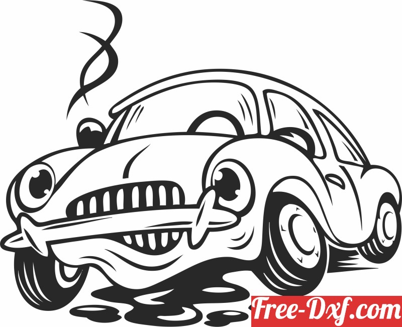 Download cartoon car DywTq High quality free Dxf files, Svg, Cdr