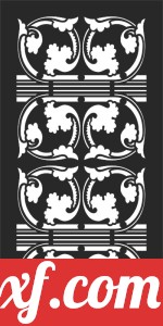 Floral pattern wall decorative screen