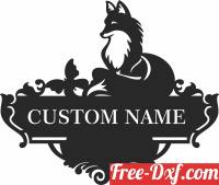 download fox address sign free ready for cut