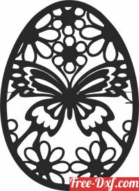 download Easter egg butterfly clipart free ready for cut