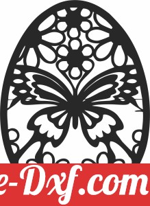 Easter egg butterfly clipart