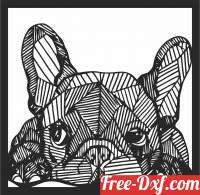 download dog Polygon Art Wall geometric free ready for cut