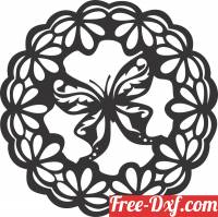 download butterfly sign dxf wall decor free ready for cut