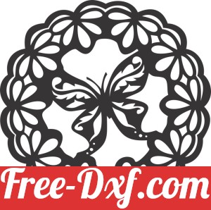 butterfly sign dxf wall decor