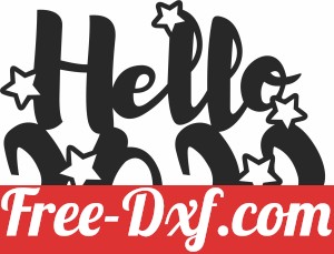 Hello 2022 new year wall sign