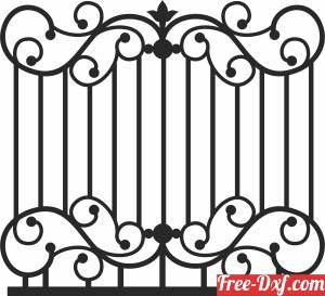 download decorative fence gate free ready for cut