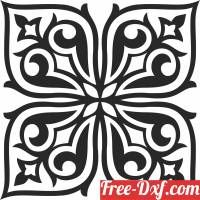 download Floral Pattern wall art free ready for cut