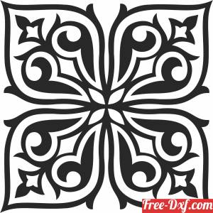 download Floral Pattern wall art free ready for cut
