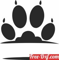 download Dog Paw monogram clipart free ready for cut