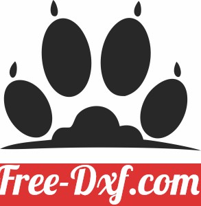 Dog Paw monogram clipart