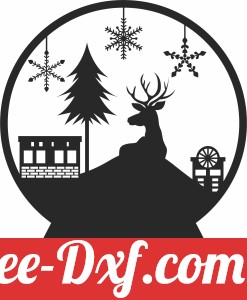 Deer Globe christmas