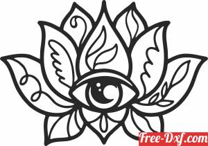 download Lotus flower eye cliparts free ready for cut