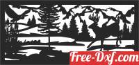download deer forest scene wall decor free ready for cut