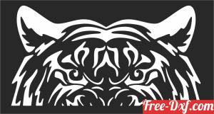 download Tiger head clipart free ready for cut