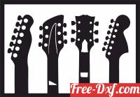 download guitars wall decor free ready for cut
