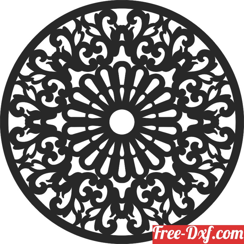 Circle Mandala Free Atocad DWG DXF File - FreePatternsArea